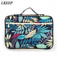 Leaves Print Messenger Bag Waterproof Business Book A4 Paper File Ocument Bag Notebooks Pens iPad Bag Laptop Briefcase For Women Note Books Pads