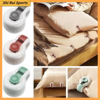 SHIRUI 6 Pcs พลาสติกทำจากพลาสติก หัวเข็มขัดสำหรับที่นอน กันลื่น ไร้เข็ม คลิปผ้าห่มนวม ทนทานต่อการใช้งาน แคลมป์หนีบ ตัวยึดแผ่นผ้านวม ที่คลุมเตียง