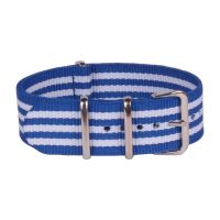 vfbgdhngh Hot man Women 22 mm Strong Blue White Casual Military Army fabric Nylon Watch watchband Woven Straps Bands Buckle belt 22mm