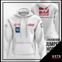 Haas เสื้อแจ็กเก็ต มีฮู้ด พิมพ์ลาย F1 Formula One Team สีขาว ไซซ์ XS-3XL 2022