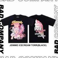 เสื้อทัวร์สกรีนลาย "Jennie Icecream"เสื้อและผ้ายืด เวอร์ชั่นการ์ตูน cotton 100