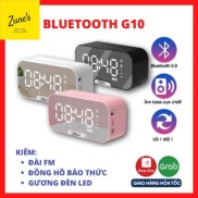 Loa Bluetooth Kiêm Đồng Hồ G10 Mặt Gương Hiển Thị Đèn Led - Đài FM