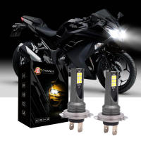 สำหรับ Kawasaki Ninja 300 EX300 2013-2017-2Pc ไฟหน้ารถมอเตอร์ไซค์แบบ LED H7หลอดไฟสีขาว6000K ไฟฉายติดศีรษะไฟหน้าสีขาว