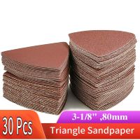 3-1/8" Sanding Disc 80mm Triangular Hook &amp; Loop Triangle Sandpaper Fit 3-1/8 Inch Oscillating Multi Tool Sanding Pad Multi Grit Power Sanders