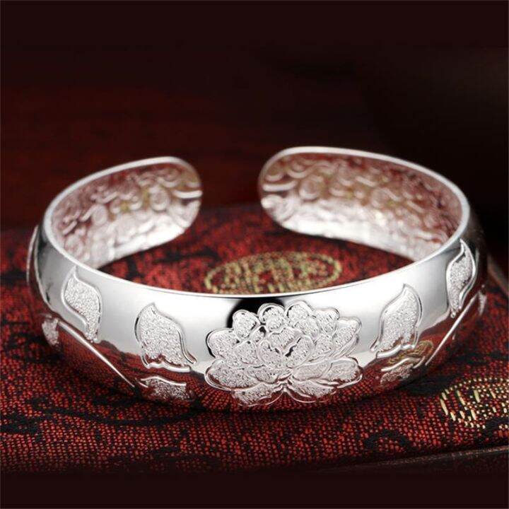 s999-fine-silver-sterling-bracelet-female-fashion-peony-sent-mother-act-the-role-ofing-is-tasted