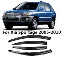 ที่บังฝนกระบังแสงคิ้วกระจกรถรถที่บังแดดแบบแผ่นบางสำหรับ Kia Sportage 2005 2006 2007 2008 2010 2009