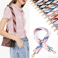 OEUVR สีสัน รับมือ ส่วนสำหรับCrossbody กระเป๋าผ้าแคนวาส เข็มขัดสายรุ้ง สายสำรอง สายคล้องกระเป๋าถือ อุปกรณ์เสริมกระเป๋า สายกระเป๋าปรับได้