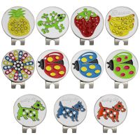 1pc Golf Markers Cute Cartoon Design Mark Golf Ball Position Plus Magnetic Golf Hat Clips Golf Ball Mark for golfer gift