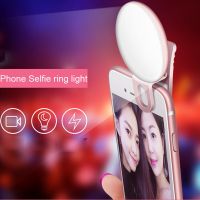 Portable Selfie Flash Led Camera Clip-on Mobile phone Selfie ring light video light Night Enhancing Fill Light Self-timer Lamp