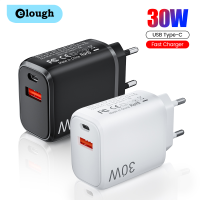 Elough PD 30W USB C ที่ชาร์จที่ชาร์จแบตเตอรี่โทรศัพท์ชนิด C ชาร์จเร็วอะแดปเตอร์3.0สำหรับ iPhone โทรศัพท์