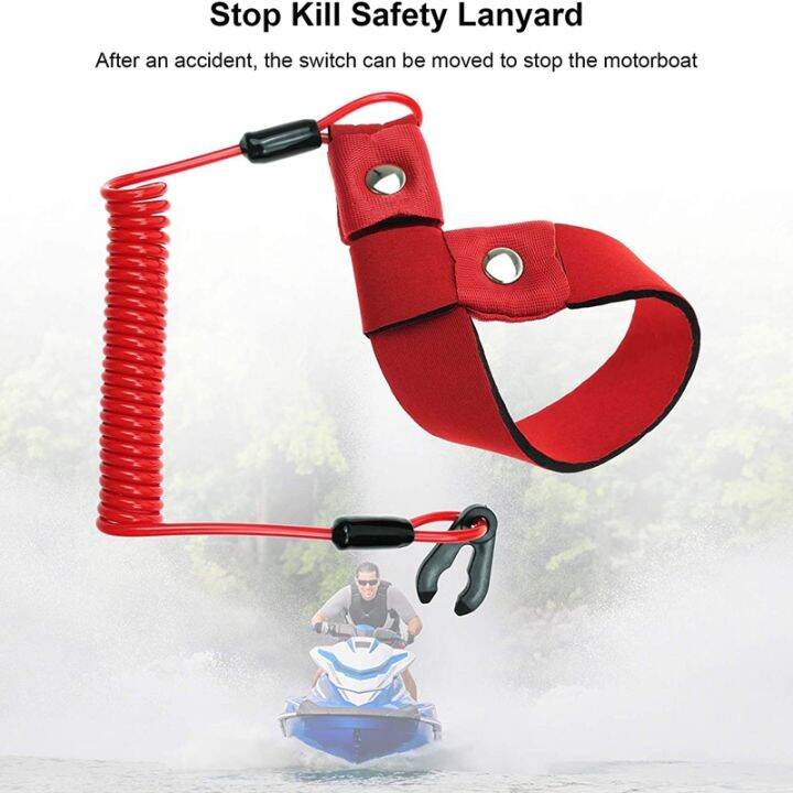 Stop Kill Safety Lanyard Fits Handlebar Switch Key Floating Emergency