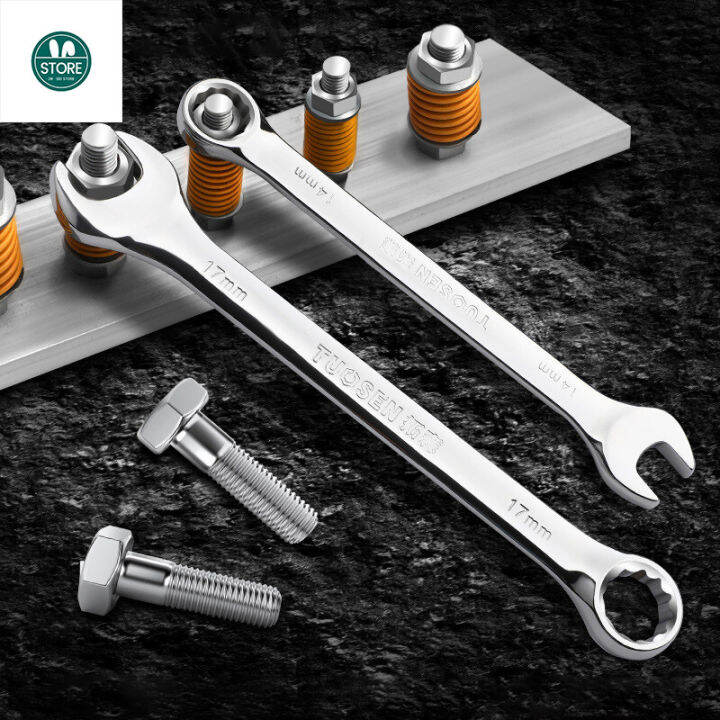 Open end box wrench mirror faced manual double end box wrench multiple