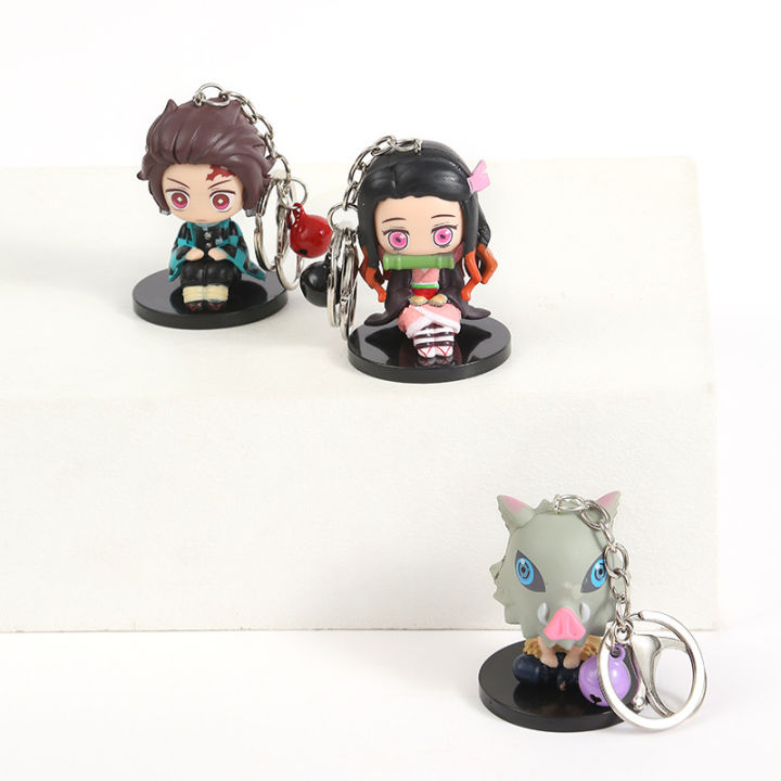 6pcs-demon-slayer-keychain-doll-anime-keyring-cute-bag-pendant-cartoon-tanjiro-nezuko-kyoujurou-kochou-gifts