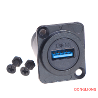 DONGLIONG ขั้วต่อดับเบิลพาสซ็อกเก็ต USB ชนิด D USB 3.0แผงคอนเนคเตอร์ยึด