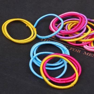 Small Rubber Band Childrens Hair Tied Solid Color No High Injury Elasticity D7I1
