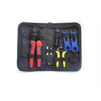 Solar PV Tools Kit กระเป๋าไฟฟ้าโซลาร์เซลล์ MC Toolkit 4พร้อม Crimping Pliers Wire Strippers Connector Spanner Set