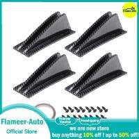 Flameer 4ชิ้น Bemper Belakang กระจายรูปทรงโค้งมน Bemper Belakang สำหรับรถ15cmx4.5cmx5 5เส้นใยคาร์บอนซม.