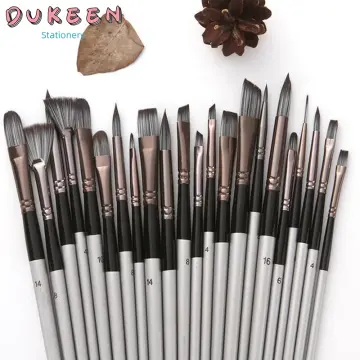 Wood Grain Professional Nylon Paint Brush Oil Watercolor Paint Brushes For  Gouache Acrylic Oil Paintbrush Art Painting Supplies