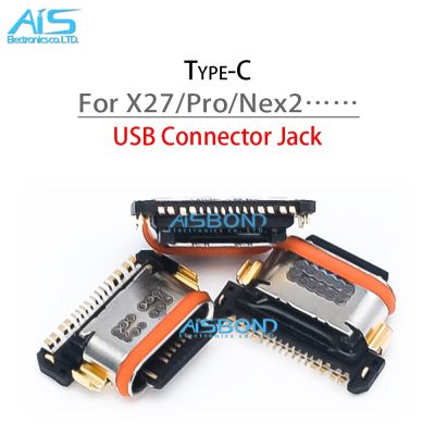5Pcs / Lot Type-C USB Mobile Charger Connector แจ็คแท่นชาร์จพอร์ตสําหรับ VIVO X27 Pro X27Pro Nex หน้าจอคู่ S5 NEX2 iQOO NEO
