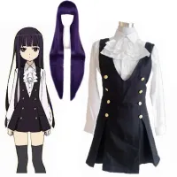 New Shirakiin Riricho Anime Inu X Boku SS Cosplay Cartoon Halloween Cos Woman Man Cosplay Costume Shirt Skirt Bow Tie Wigs