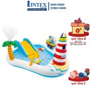 Bể bơi phao cầu trượt trẻ em có cần câu cá INTEX 57162 - Hồ bơi cho bé mini