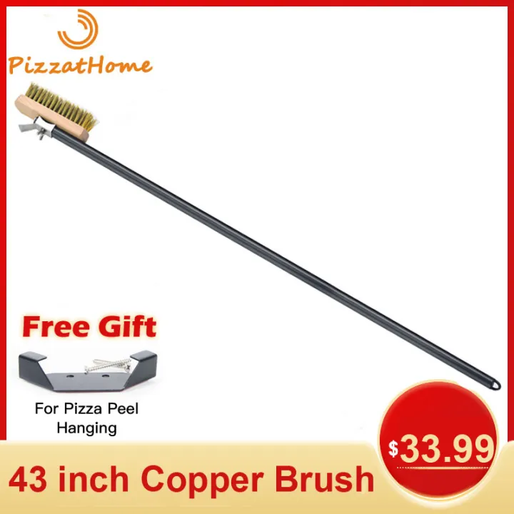 PizzAtHome Pizza Oven Brush 2143 inch Aluminium Handle Brush Grill