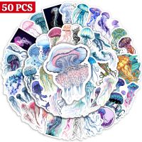 【LZ】❆❐  Colorido Jellyfish Adesivos Criaturas do mar Animal Decalques Childs Brinquedos para Laptop Phone Suitcase Notebook Skate À Prova D Água PVC