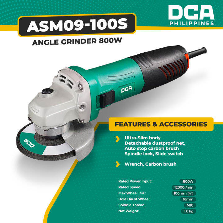 DCA ANGLE GRINDER 800W Lazada PH