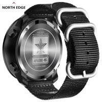 NORTH EDGE APACHE-46นาฬิกาดิจิตอลของผู้ชายสำหรับกีฬากลางแจ้งที่วิ่งนาฬิกากีฬากลางแจ้งว่ายน้ำ WR50M มาตรระดับความสูงบารอมิเตอร์เข็มทิศ