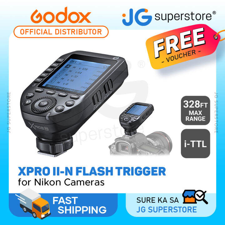 GODOX XproII-N 2.4G TTL Draadloze Flash Trigger XProIIN Trigger Autoflash 1/8000s HSS Groot LCD-scherm 32 Kanalen 16 Groepen Vervanging voor Nikon Camera's