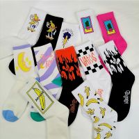 【hot】卐♗◑  1 pair Men Fashion Hip Hop Hit Socks Torch Hot Warmth Street Skateboard Cotton