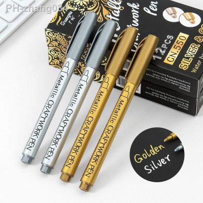 1/2/3Pcs Gold Silver Metallic Pen Waterproof Permanent Marker DIY Epoxy Resin Mold Craft Marker Pen Artist Brush Marker Pens
