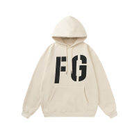 ▶Ready Stock◀ Original  FG Letter พิมพ์เสื้อแขนยาวคอกลม Pullover Hoodie แฟชั่น Casual คู่เสื้อกันหนาว