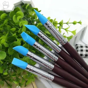 5pcs Rubber Silicon Tip Paint Brushes Clay Sculpture Shaping Modeling Tools  Rubber Tip Paint Brushes for