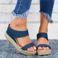 Fashion Summer Wedges Shoes for Women 2022 Sandals Rome Platform Slipper Beach Casual Thick Sole Comfort Muller Womens Shoes