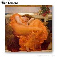 {KUT Department Store} Flaming มิถุนายน Frederic Leighton Fine Art ผ้าใบพิมพ์ภาพวาดสีน้ำมัน Copy โปสเตอร์ Vintage Wall Art โบราณภาพ Nymph Naiad