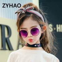 【YF】❁☏♈  Luxury Child Kids Sunglasses UV400 Round Metal Frameless Children for Boys Baby Glasses Oculos