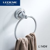 ชั้นวางผ้าขนหนู LEDEME แหวนที่แขวนผ้าขนหนูติดผนังทรงกลมชุบโครเมี่ยม L1404แหวนชั้นวางผ้าขนหนูห้องน้ำเหล็กสแตนเลส