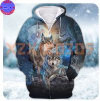 【xzx180305】Personalized Name Bright Wolf Moon 3D Hoodie All Over Print Mother Gift Best Price 4