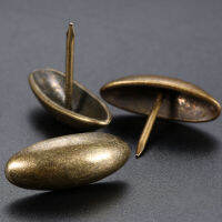 10Pcs Oval shape Nail Antique Bronze Box Sofa Decor Tack Door Zinc Alloy Pushpin Furniture Hardware 30*12mm