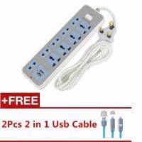 2USB &amp; 4-Outlet AC Power Strip Adapter 1.8M Cable USB Wall Sockets