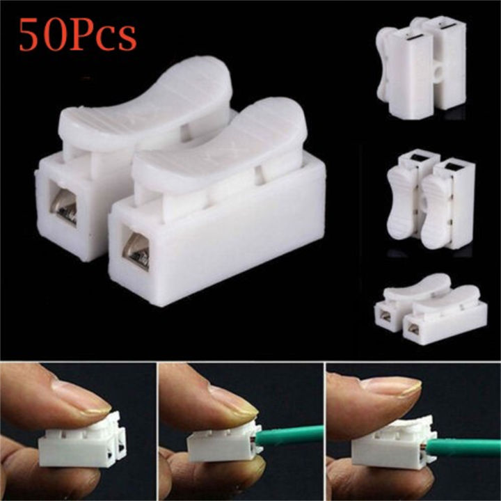 50pcs-splice-ch-2-wire-ch-3-spring-wire-connectors-cable-clamp-block