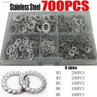 ✷✼△ 700pcs Serrated Lock Washer External Tooth M3 M4 M5 M6 M8 Washer Stainless Steel External Toothed Serrated Lock Washer Gasket