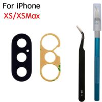 ฝาปิดเลนส์กระจกกล้องถ่ายรูปหลังด้านหลังสำหรับ iPhone 6 6S 6SP 7 7 7P 8 Plus X XR XS 11 12 13 Pro Max พร้อมกาวและเครื่องมือซ่อม