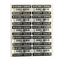 100PCS No RETURNS IF REMOVED Tamper Proof Warranty Void Label Sticker 2" x 1“ Security Warranty sticker Stickers Labels