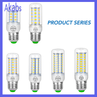 Akabs โคมไฟหลอดไฟข้าวโพด E27 E14 7W 9W 12W 15W 20W 25W 5730 LED แบบ SMD แสงอุ่นสีขาว