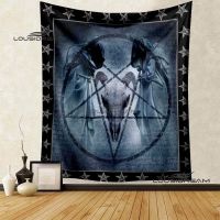 Satan Baphomet Lucifer Tapestry Horror Dark Pentagram Demon Goat Wall Decoration Satanist Room Decoration Wall Hanging Tableclot Tapestries Hangings