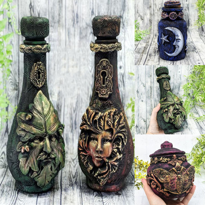 home-celestial-ornament-potion-gothic-sculpture-moon-witch-bottle