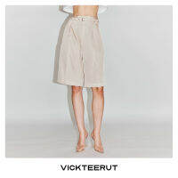 VICKTEERUT (ราคาปกติ 6,550-.) Front Pleat Culotte Trousers  กางเกงคูลอต พร้อมเข็มขัด