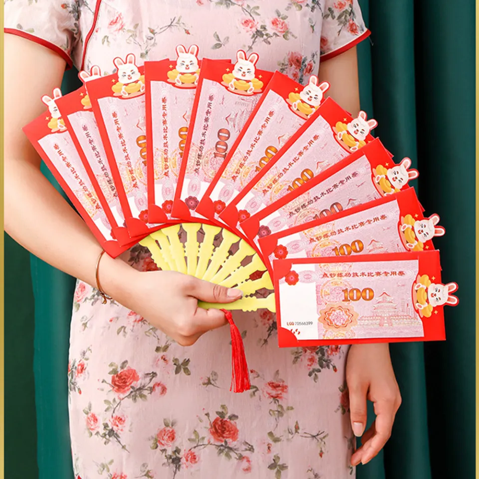 Creative Red Pocket Thickened Fan Shaped Red Envelope For 2023 New